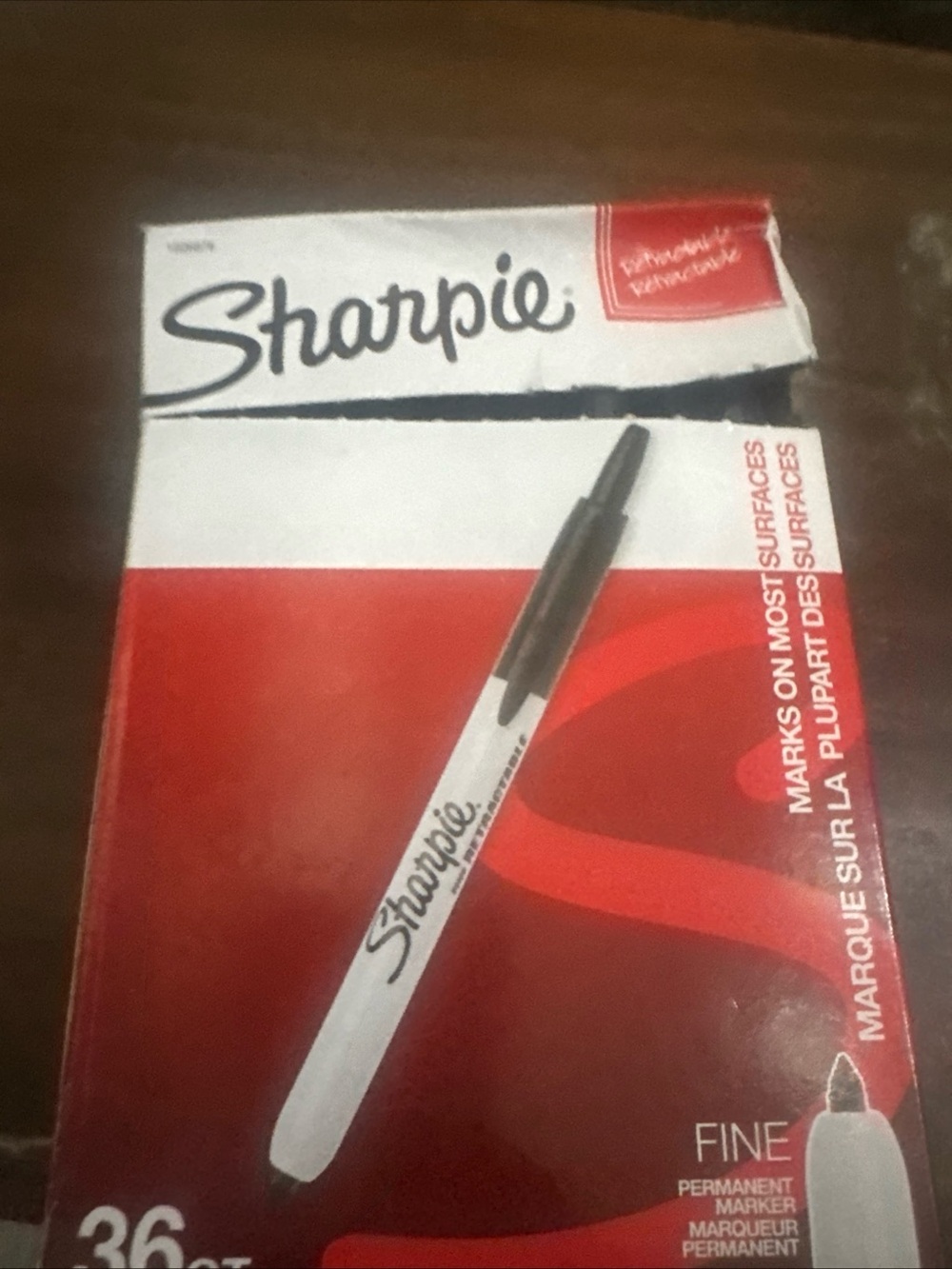 36 Pk Sharpie Retractable Permanent Marker Fine Bullet Tip Black DAMAGED BOX